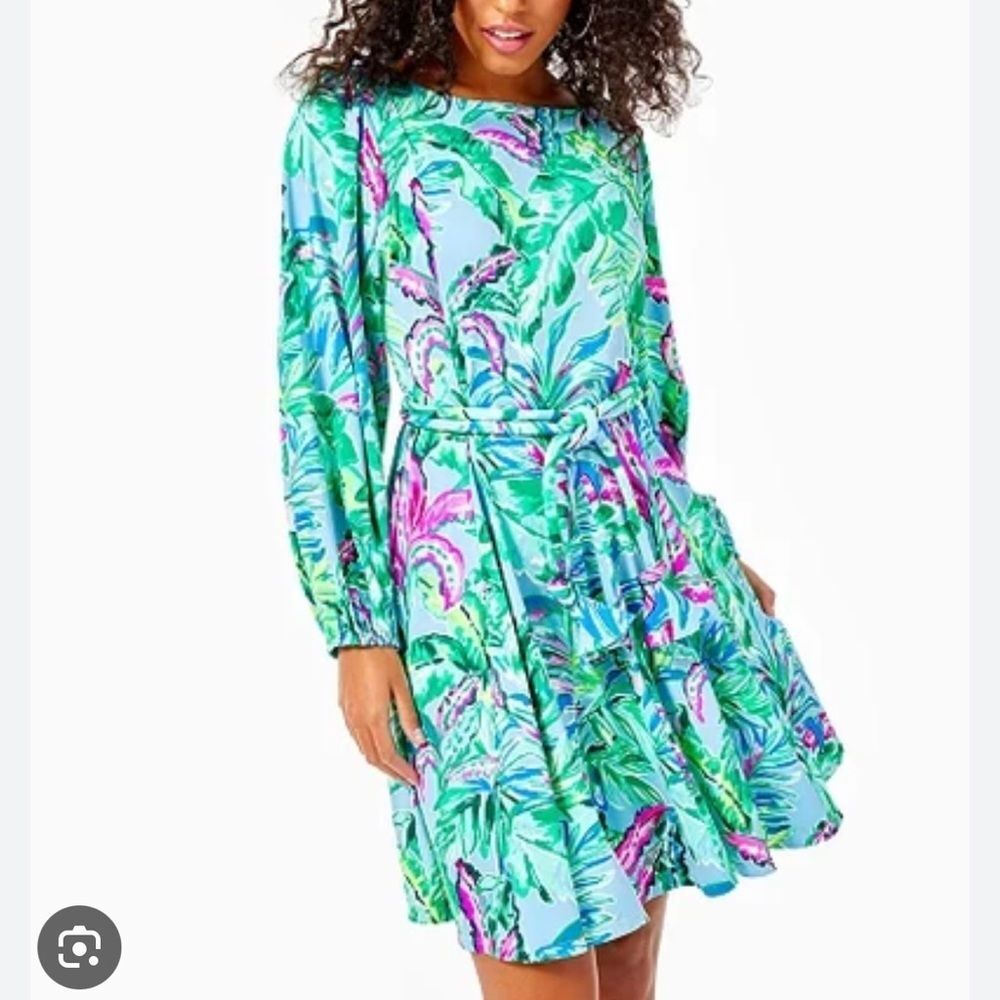 Lilly Pulitzer Ellora Dress Size Small Porto Blue in the Trees